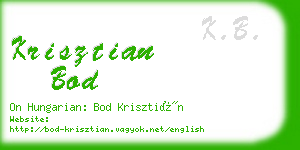 krisztian bod business card